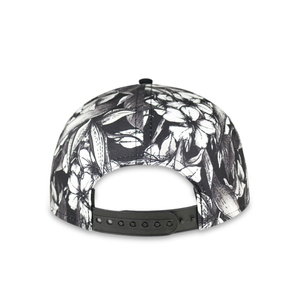 都会的なファッション ブラック フラットブリム スナップバックキャップ ツートーンデザイン 調整可能 ストリートウェア 一般的な生地 文字柄 カスタマイズ可能 - Product Image 4