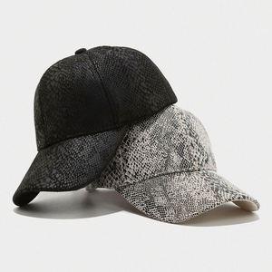 Spring Summer PU Leather Baseball Cap Men's & Women's Street Fashion Sun <b>Hat</b> with Snake Pattern Sporty Style - Product Image 3
