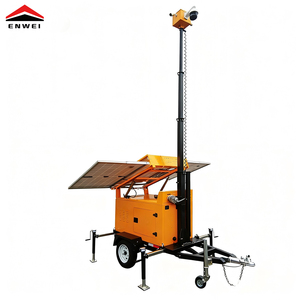 مقطورة مراقبة متنقلة ذاتية الطاقة لمواقع البناء، نظام أمان يعمل بالطاقة الشمسية، مقطورة كاميرات مراقبة متنقلة - Product Image 3