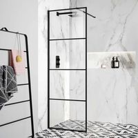 Verre de douche givré Rivacy Panneau de verre de douche simple fixe de 8mm d'épaisseur, antidérapant et facile à nettoyer, certifié SGCC pour salle de bain
