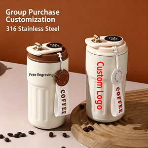 Mesure intelligente de la température Tasse de voyage en acier inoxydable Isolation sous vide Grande capacité 6-12 heures Isolation thermique - Product Image 3
