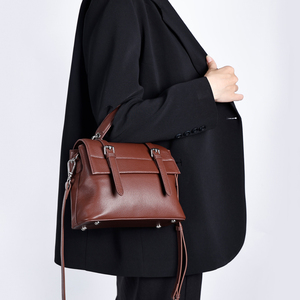 Venta al por mayor de cuero genuino para mujer, bolsos de mano con logotipo personalizado, bolso de hombro tipo bandolera para mujer, bolso de mensajero de moda de lujo para mujer - Product Image 6