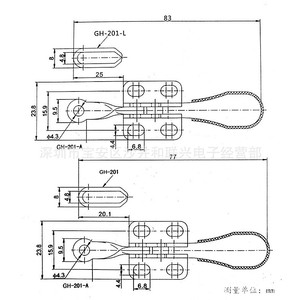 Dalishi Gh-201-A Horizontal Quick <b>Clamp</b> Steel Galvanized Industrial <b>Clamp</b> Non Adjustable Metric - Product Image 2