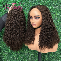 Perruques en cheveux humains vierges doublement étirés, bouclées Pixie, avec dentelle HD 5*5, sans colle, frontale en dentelle, en cheveux humains brésiliens bruts originaux