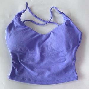 <span class=keywords><strong>Haut</strong></span> de sport pour femme sans couture, respirant, à bretelles, <span class=keywords><strong>dos</strong></span> nu, rembourré, maintien élevé, bretelles croisées au <span class=keywords><strong>dos</strong></span>, soutien-gorge intégré, bonnets amovibles, yoga - Product Image 5