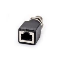 Adaptor M12 X-Coded 8 Pin ke RJ45 Konektor Ethernet Industri Cat6 Terlindung untuk Otomasi