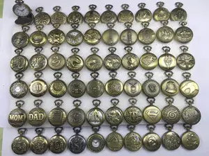 Relógio de bolso personalizado steampunk, relógio de corrente de trem do dragão, numerais romanos, presente, japonês, antigo, relógios de quartzo