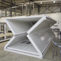Maison de conteneur préfabriquée à faible coût de 20 pieds, garage à assemblage rapide, maison de conteneur portable pliable