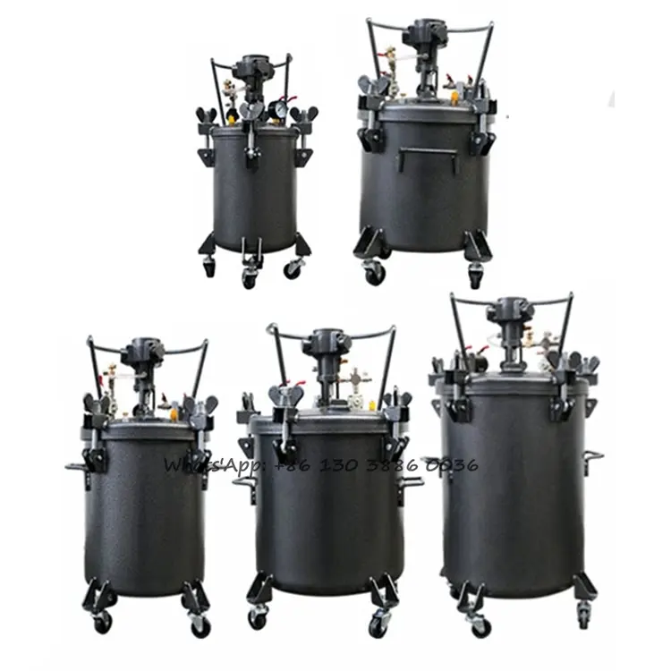 10L 20L 30L 40L 60L Tank Semprot Otomatis, Pot Cat Tekanan Pneumatik Manual, Stainless Steel Performa Tinggi untuk Pengecatan Senjata