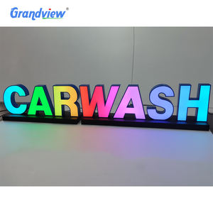 Custom RGB a todo color 3D LED <span class=keywords><strong>Car</strong></span> Wash Shop <span class=keywords><strong>Logo</strong></span> Signage, impermeable y ahorro de energía para uso en interiores/exteriores - Product Image 4