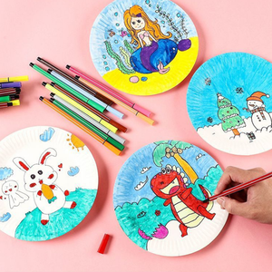 Assiettes <span class=keywords><strong>de</strong></span> décoration pour la maison, vaisselle <span class=keywords><strong>de</strong></span> barbecue, assiettes en papier, assiettes jetables, bricolage, fête d'anniversaire, qualité alimentaire, biodégradable - Product Image 4