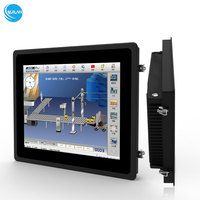 Écran LCD tactile capacitif de 12,1 pouces, moniteur portable industriel, interface USB, cadre en aluminium avec indice de protection IP65 pour une utilisation en extérieur