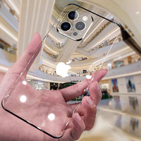Coque de téléphone portable transparente sans bordure en PC antichoc, design sportif, pour 17/16/15/14/13/12 Pro Max
