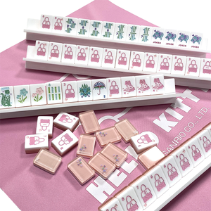 Tuiles de Mahjong Américain <span class=keywords><strong>3D</strong></span> en Relief de Luxe, 160 Pièces, Ensemble Personnalisé en Acrylique Étanche pour Piscine, Plage, Terrasse, Voyage - Product Image 3
