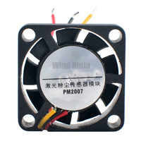 Ventilateur de refroidissement à roulement fluide ultra-mince de 25 mm, DC3V/5V, 3 broches, 5700 tr/min, pour boîtier d'ordinateur PM2007 avec capteur de poussière laser