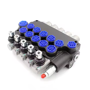 วาล์วควบคุมการไหลแบบไฮดรอลิกอิเล็กทรอนิกส์ชนิดแมนนวล รุ่น P80F-G34-OT วาล์วควบคุมทิศทางแบบโมโนบล็อก 5 ช่อง รุ่น P80F-G34-OT แบบแมนนวล - Product Image 1