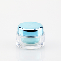 Pots de crème pour les yeux bleus adorables de 5g, 8g, 10g, 15g, 30g, 50g, en gros, pots en acrylique pour colle pailletée, contenants pour poudre à ongles