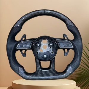 Volant de voiture noir Top Mark pour <span class=keywords><strong>Audi</strong></span> A1 <span class=keywords><strong>A3</strong></span> A4 A5 A6 A7 A8 TT Q3 Q4 Q5 Q7 Q8 R6 R8 S3 S4 S5 S6 RS3 RS5 RS6 - Product Image 1
