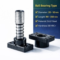 Poteau de guidage à roulement à billes robuste MYAP20-160 SUJ2 en acier FC250, base 20-160 mm