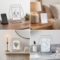 Moldura Decorativa para Marcos de Fotos, Moldura Geométrica de Metal para Mesa, Moldura para Marcos de Fotos en Venta para Decoración Moderna del Hogar, Regalos