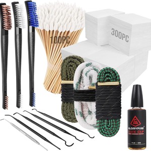 Kit de nettoyage d'armes à feu Gloryfire, 700 cotons-tiges, 200 lingettes, 30 ml d'huile, ensemble d'outils pour l'entretien et la réparation des armes à feu - Product Image 2