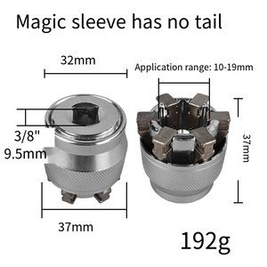 Manchon de clé magique réglable de 3/8 pouces outils de réparation magiques cliquet 10mm-19mm tête de clé multifonction douille universelle - Product Image 6