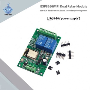 แหล่งจ่ายไฟ 5V/8-80V ESP8266WIFI โมดูลรีเลย์คู่ ESP-12F บอร์ดพัฒนาสำหรับการพัฒนารอง - Product Image 5