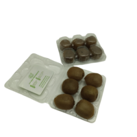 Nouveau produit boîte d'emballage de kiwis en plastique avec 6 trous séparateurs à clapet blister PET emballage à motif Rectangle Transparent