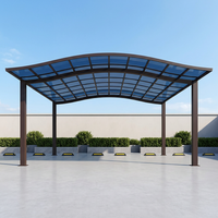 Abri de voiture en aluminium avec toit en polycarbonate pour garage simple