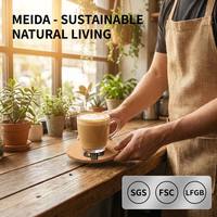 Sous-verre rond imprimé Meida en liège naturel, durable, absorbant et résistant à la chaleur, pour cuisine, vente en gros, usine, en vrac