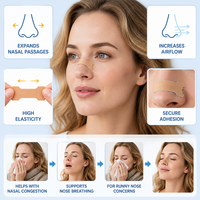 Bandelettes nasales élastiques à marque privée avec emballage personnalisé pour le soutien physique du pont nasal