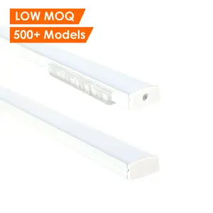 Beyaz renk 17mm alüminyum profil için LED aydınlatma şeridi alüminyum kanal difüzör ışık LED profil