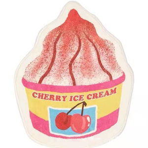 Yummy Ice Cream – tapis duveteux en fausse <span class=keywords><strong>laine</strong></span>, forme irrégulière, Logo, décoration, tapis de porte, tapis personnalisés - Product Image 4