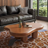 Nordique Moderne De Luxe En Bois Massif Canapé Côté Table Basse Petite Fleur Forme Creative Loisirs Centre Table pour Salon