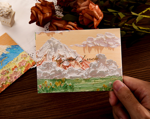 Enveloppe de <span class=keywords><strong>peinture</strong></span> à l'huile personnalisée créative estampage arc-en-ciel <span class=keywords><strong>littérature</strong></span> papier à en-tête pour des vacances promotionnelles - Product Image 5