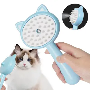 Pet Motorised fogging negative ion cleaning Brush Self Cleaning Scap massage brush pet hair removal comb Pet Grooming Tools