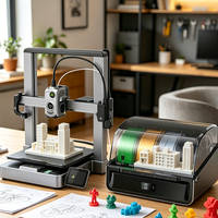 Imprimante 3D FDM de bureau couleur Hi Combo avec impression haute vitesse et nivellement automatique pour bijoux et prototypes