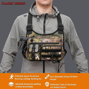 Muestra Gratuita, Chaleco Táctico Personalizado de Alta Calidad para Exteriores, Bolsa de Pecho para Correr con Presilla Frontal, Chalecos Tácticos de Reconocimiento para Airsoft - Product Image 3