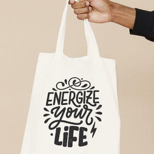 Borsa per Shopping personalizzata ecologica in cotone bianco con Logo promozionale stampato in tela <span class=keywords><strong>Calico</strong></span> - Product Image 5