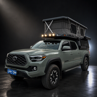 Camper pour camion tout-terrain avec toit relevable, coque rigide, pour expéditions en 4x4