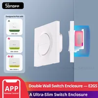 Boîtier double interrupteur Sonoff E2GS Fusion Series (matériau PC) compatible avec MINI-2GS MINI-ZB2GS MINI-ZB2GS-L