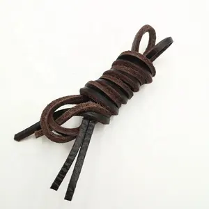 Lacet <span class=keywords><strong>de</strong></span> <span class=keywords><strong>chaussures</strong></span> en cuir <span class=keywords><strong>de</strong></span> vache à taux d'<span class=keywords><strong>achat</strong></span> élevé Conception unique <span class=keywords><strong>de</strong></span> rouleau <span class=keywords><strong>de</strong></span> corde disponible en vrac Paire parfaite - Product Image 1