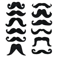 Halloween Cosplay Zubehör Schwarzer gefälschter Bart Lustiger Schnurrbart Falscher Schnurrbart Mario Kostüm zubehör