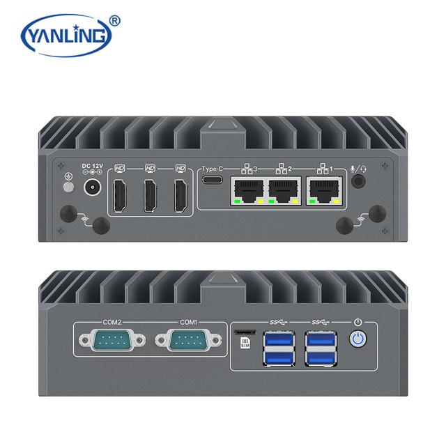 2024 New Model AI Ultra 5 125U Fanless Mini PC Portable Industrial Computer 14th Gen 12-Core DDR5 12M Cache Deep Learning AGV