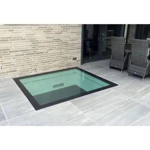 Personalizado alta qualidade alta segurança laminado vidro duplo quadrado & redondo fixo vidro telhado clarabóia