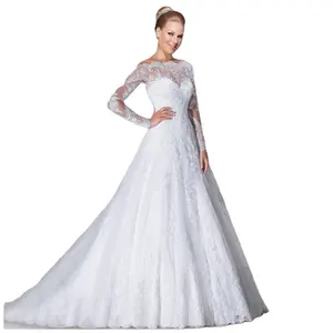 Bridalaffair Modest wedding dress beautiful Vestido De Novia sexy ladies dress Plus size wedding dress