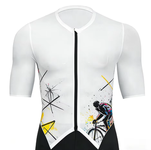 Combinaison de Triathlon Confortable à Motif Graffiti Unisexe Personnalisable – Vêtements de Sport pour l'Entraînement et les Courses de Triathlon – Service Personnalisé - Product Image 2