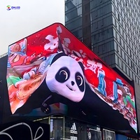 Papan reklame layar Led besar definisi tinggi antiair luar ruangan P4P5 P6.67 P8 pemeliharaan depan 3D