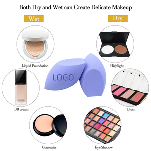 Éponge de maquillage en forme de fusée, Logo personnalisé, noir, violet, doux, sec et humide, Double usage, mélangeur cosmétique Double face - Product Image 3