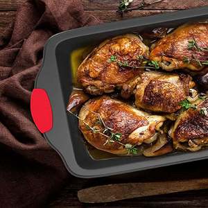 Juego <span class=keywords><strong>de</strong></span> 9 piezas <span class=keywords><strong>de</strong></span> moldes para hornear <span class=keywords><strong>de</strong></span> aluminio y acero al carbono antiadherentes con rejilla <span class=keywords><strong>de</strong></span> enfriamiento y asas <span class=keywords><strong>de</strong></span> silicona, aptos para horno, para compradores comerciales <span class=keywords><strong>de</strong></span> alimentos - Product Image 5